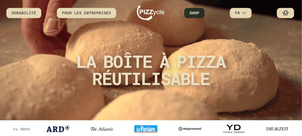 Page d'accueil du site Pizzcycle